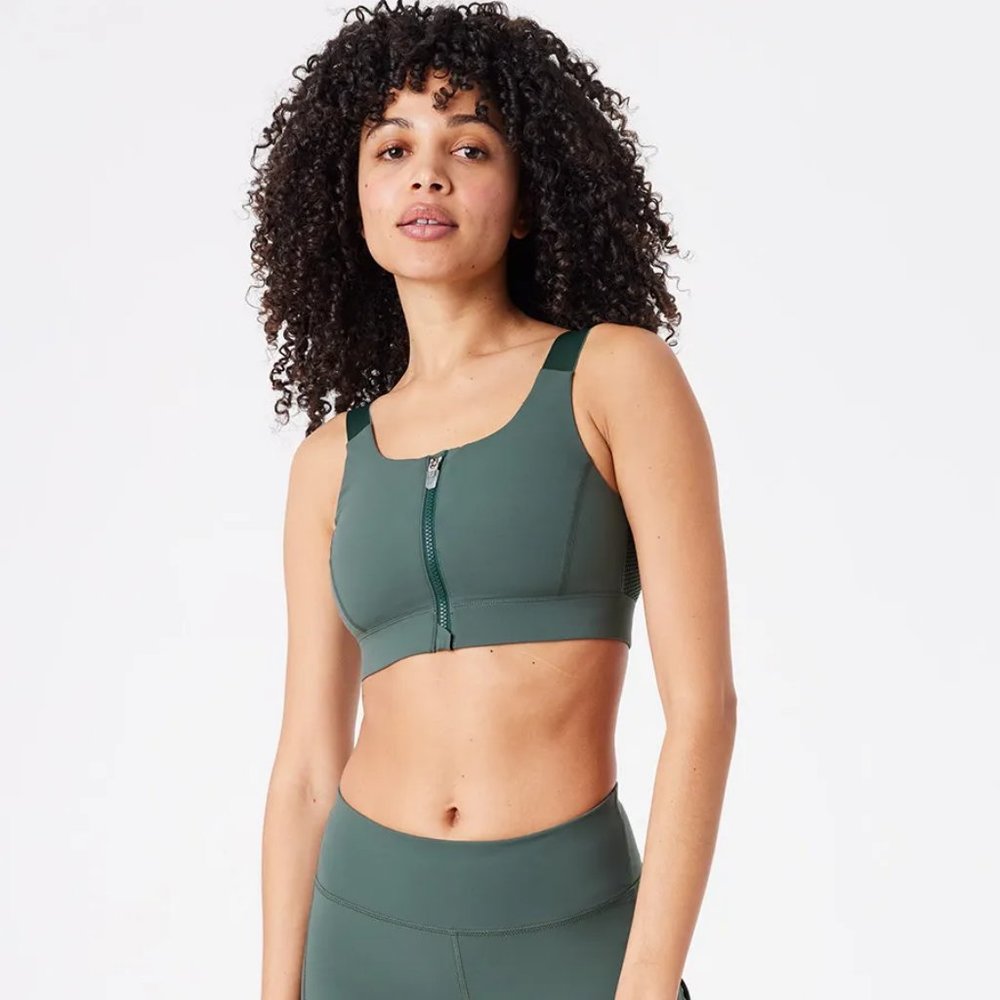Outdoor Voices Powerhouse Bra in Evergreen NWT (L/XL - D Cup)